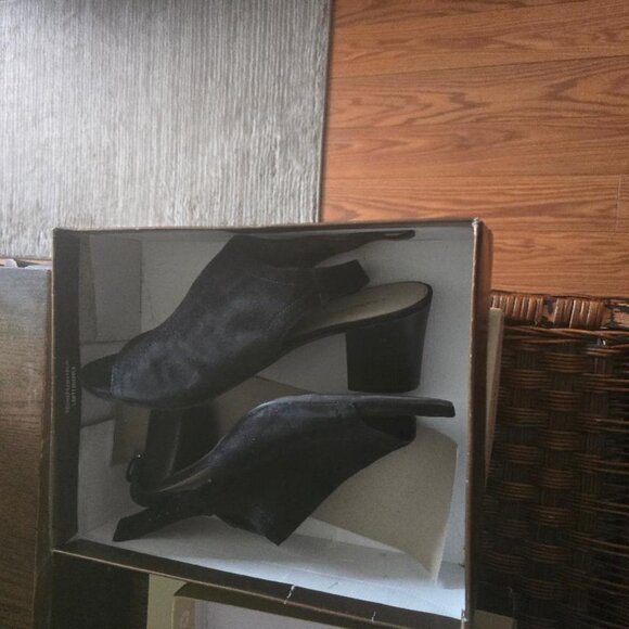 Franco Sarto Slingback Block Heel Sandals – Tan & Black (Women’s Size 11 - Picture 3 of 4